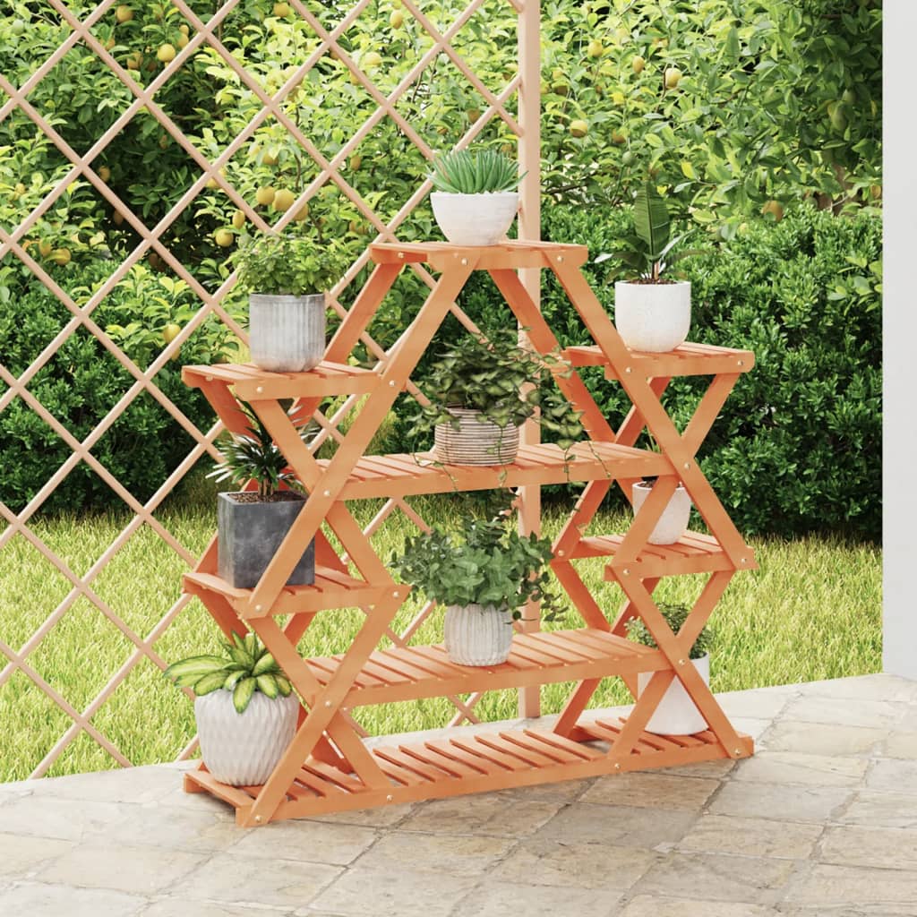Plantenstandaard 75X25X40,5 Cm Massief Vurenhout Lichtbruin