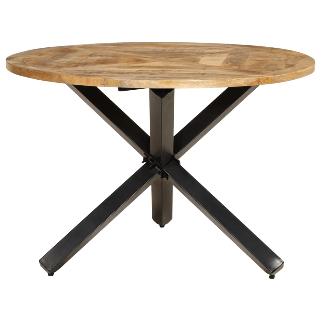 Eettafel Ø110X76 Cm Massief Ruw Mangohout