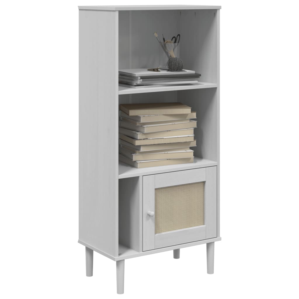 Boekenkast Senja Rattan-Look 60X35X130 Cm Grenenhout