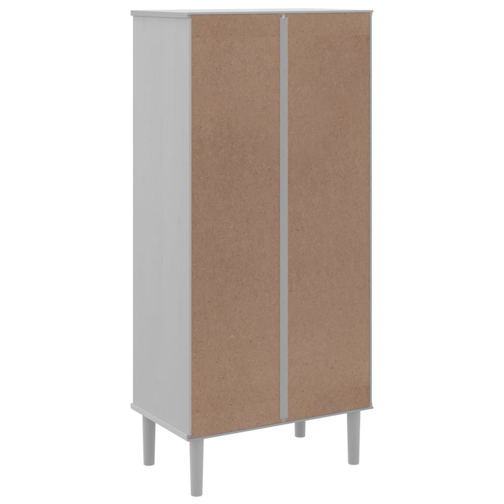 Boekenkast Senja Rattan-Look 60X35X130 Cm Grenenhout
