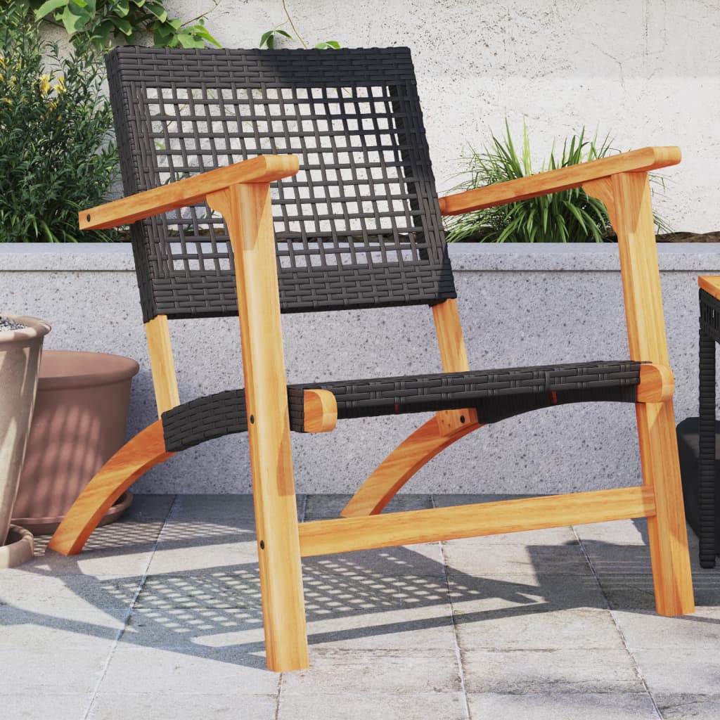 Tuinstoelen 2 St Poly Rattan En Acaciahout
