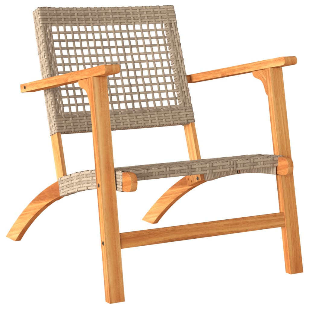Tuinstoelen 2 St Poly Rattan En Acaciahout