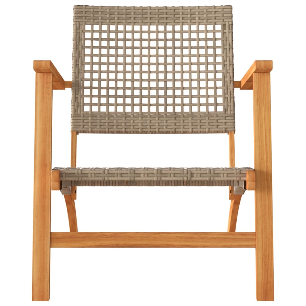 Tuinstoelen 2 St Poly Rattan En Acaciahout