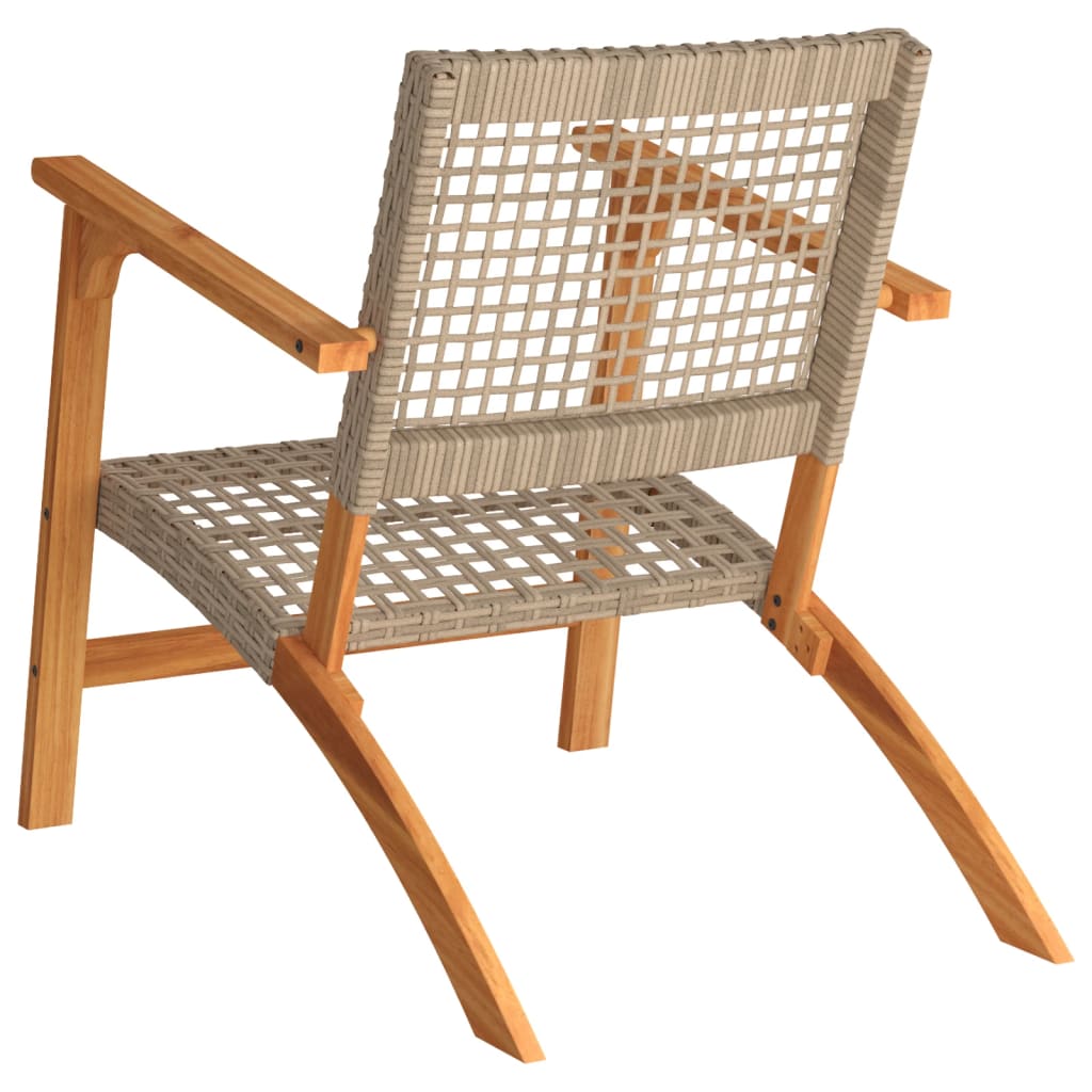 Tuinstoelen 2 St Poly Rattan En Acaciahout