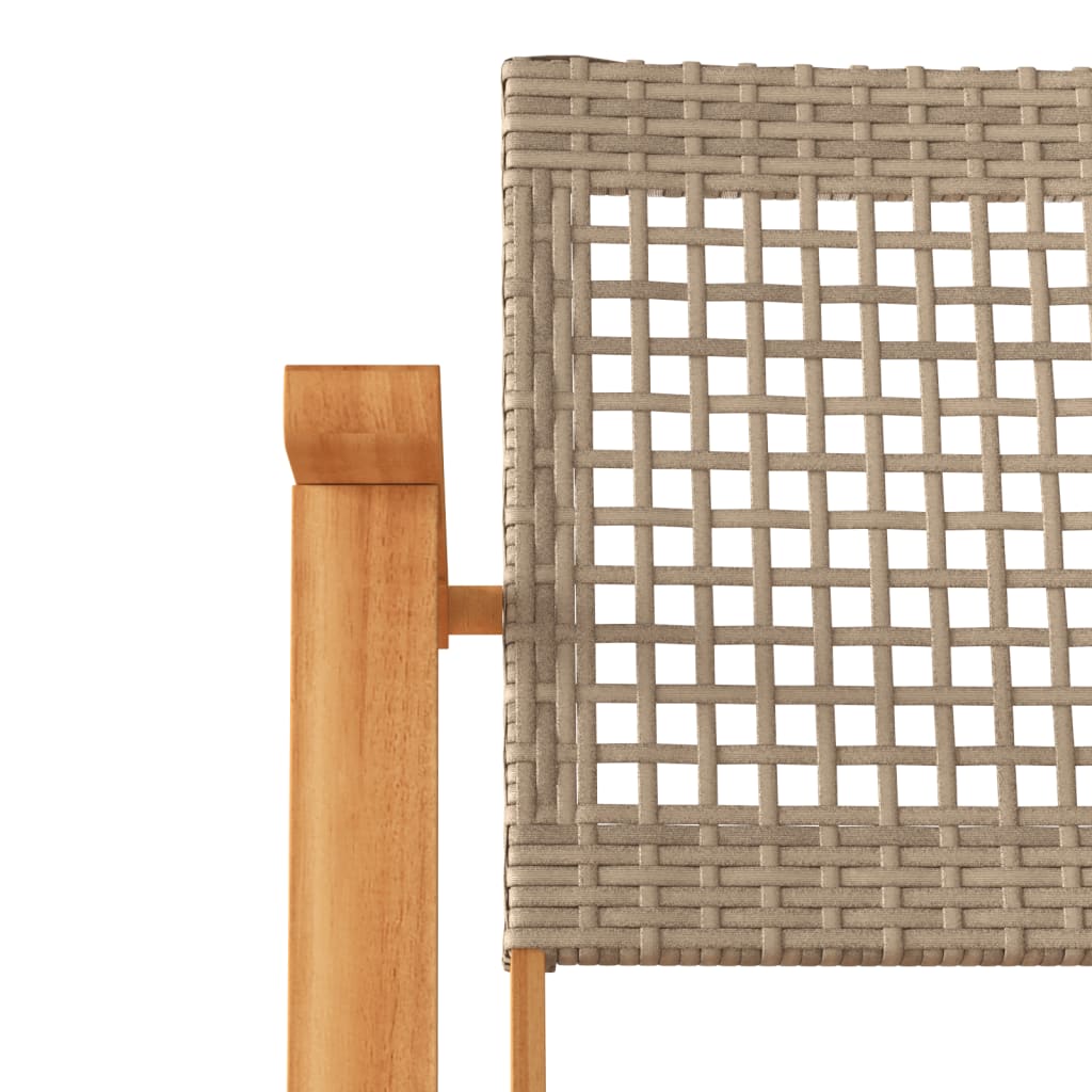 Tuinstoelen 2 St Poly Rattan En Acaciahout