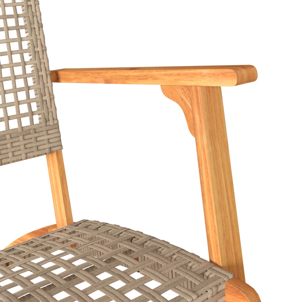 Tuinstoelen 2 St Poly Rattan En Acaciahout