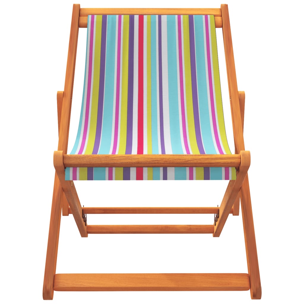 Strandstoelen 2 St Inklapbaar Stof Meerkleurig