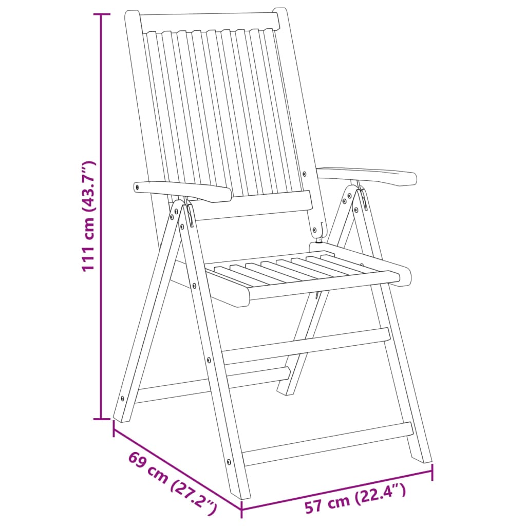3-Delige Tuinset Massief Acaciahout