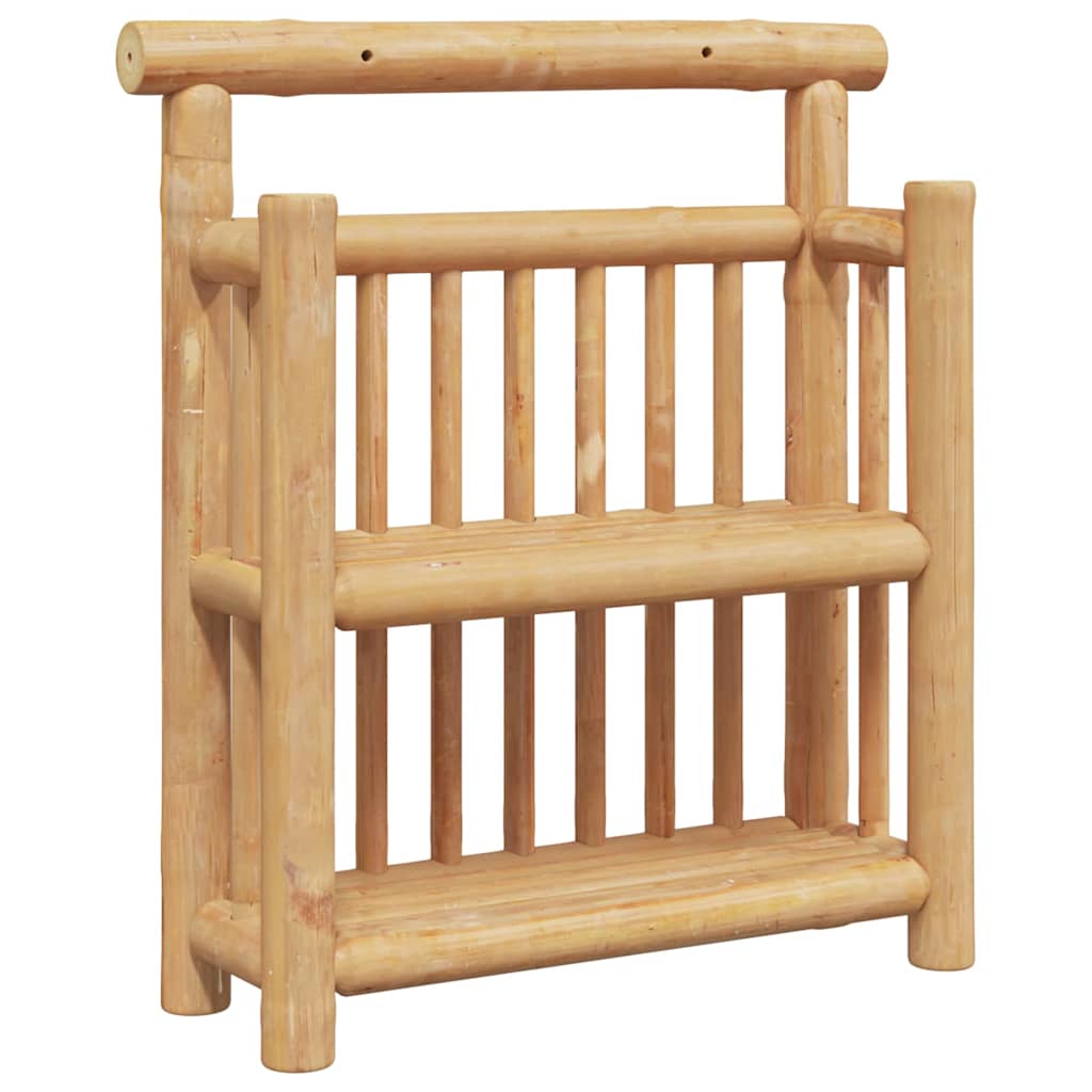 Wandplank Met Plank Met Opslag Bruin 40 X 13 X 44 Cm Bamboe