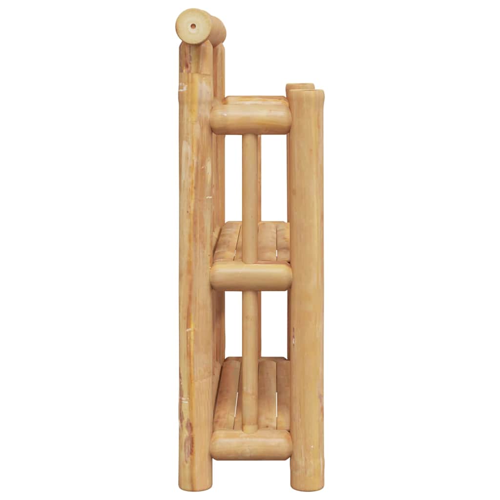 Wandplank Met Plank Met Opslag Bruin 40 X 13 X 44 Cm Bamboe
