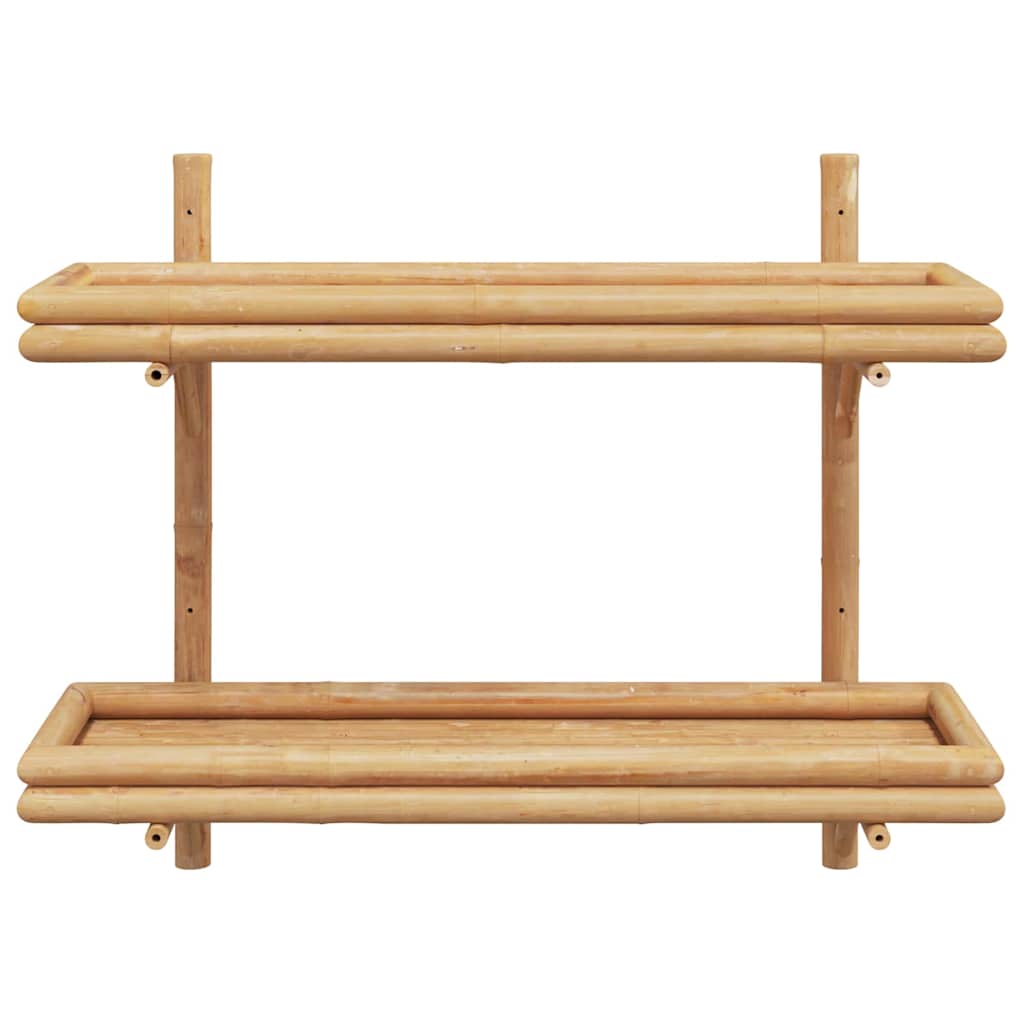 Wandplank Met Plank Wandgemonteerd Bruin 75 X 26 X 60 Cm Bamboe