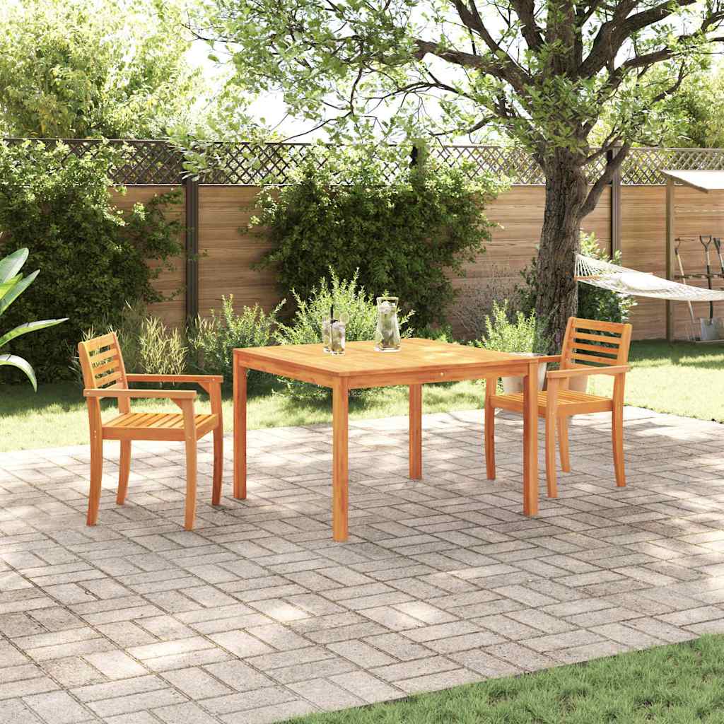 Tuin Eetset 3 Pcs Bruin 110 X 110 X 75 Cm Massief Acaciahout