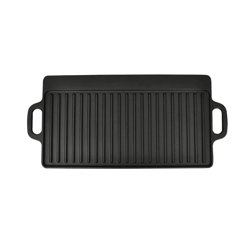 Grillplaat Dubbelzijdig 50X23 Cm Gietijzer