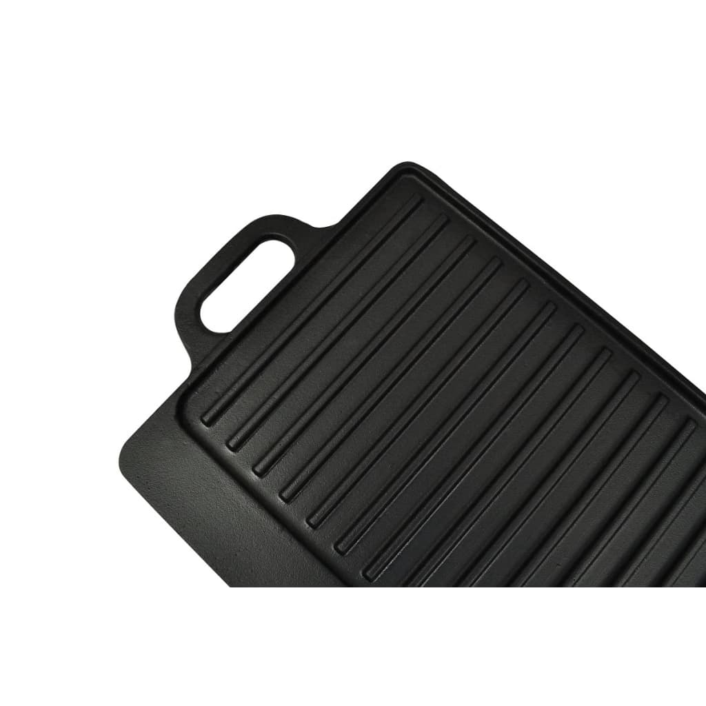 Grillplaat Gietijzer Dubbelzijdig 38X23 Cm 2 St