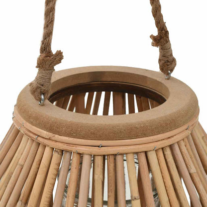 Lantaarnhouder Hangend Wicker Naturel