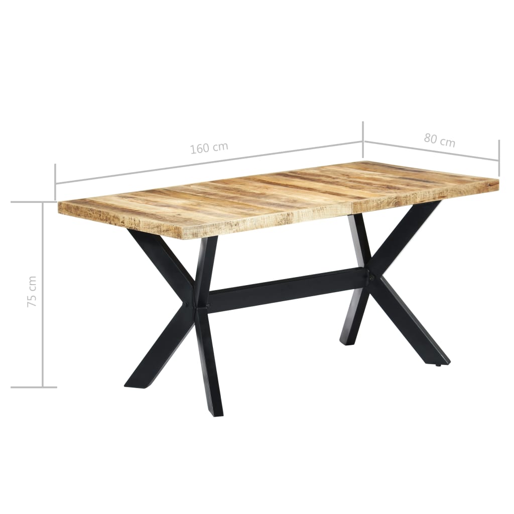 Eettafel Massief Ruw Mangohout