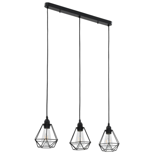 Plafondlamp Met Diamantvormig 3Xe27 Zwart