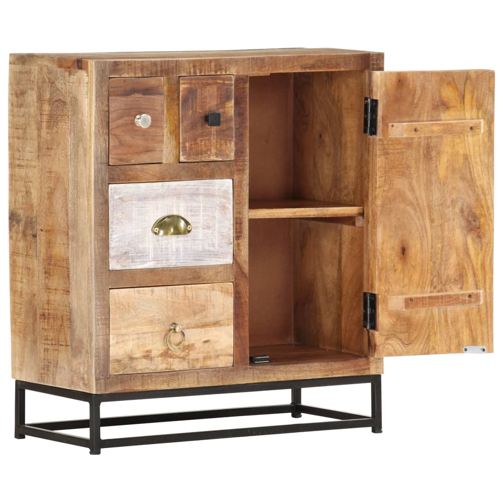 Dressoir 60X30X70 Cm Massief Gerecycled Hout