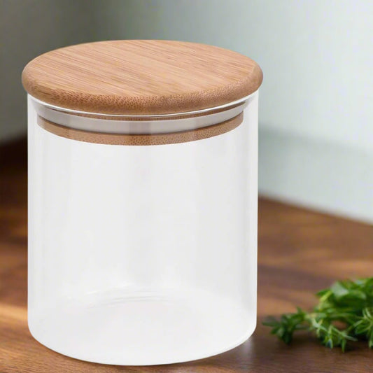 Opbergpotten Met Bamboe Deksel 00 Ml Glas