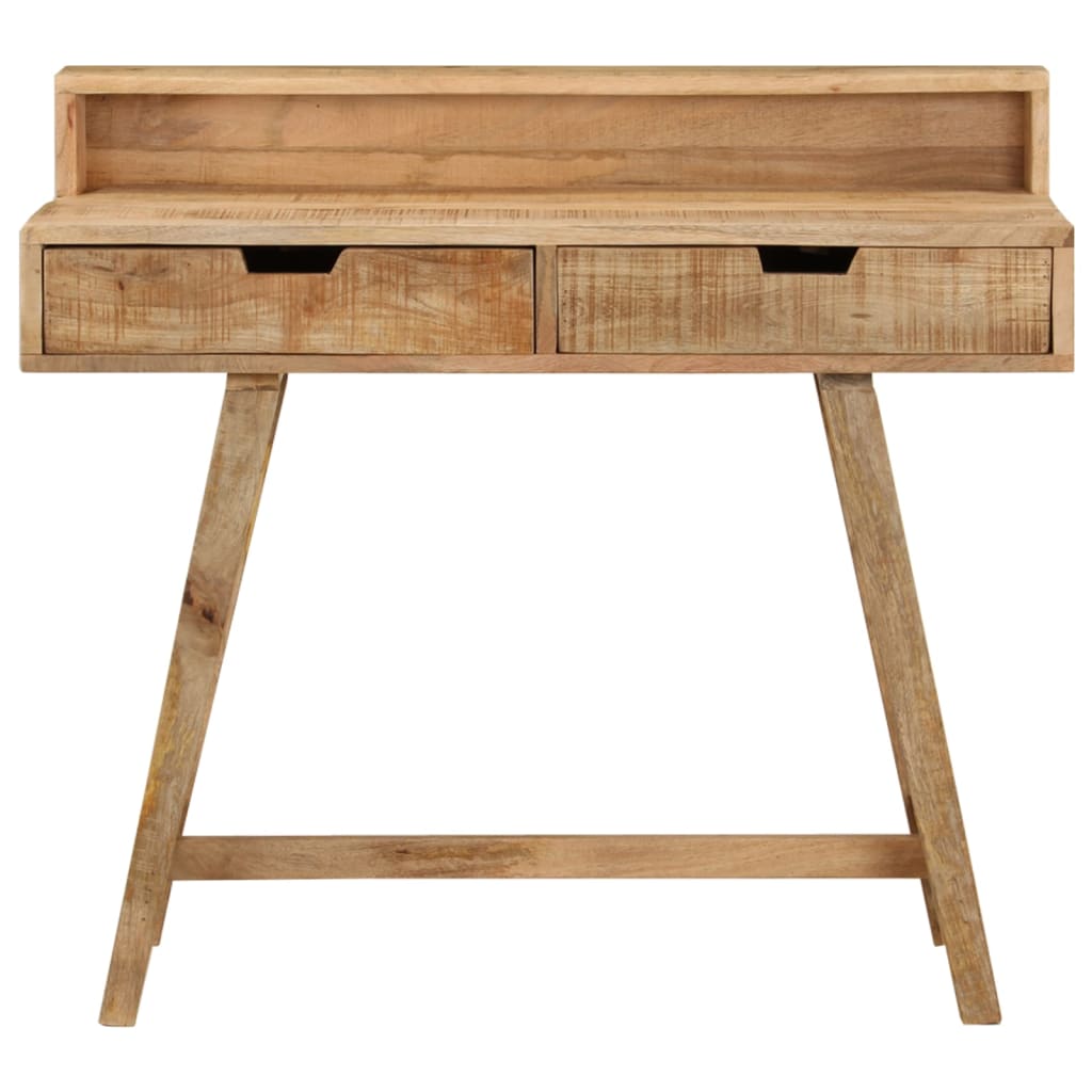 Bureau 100X45X90 Cm Massief Ruw Mangohout