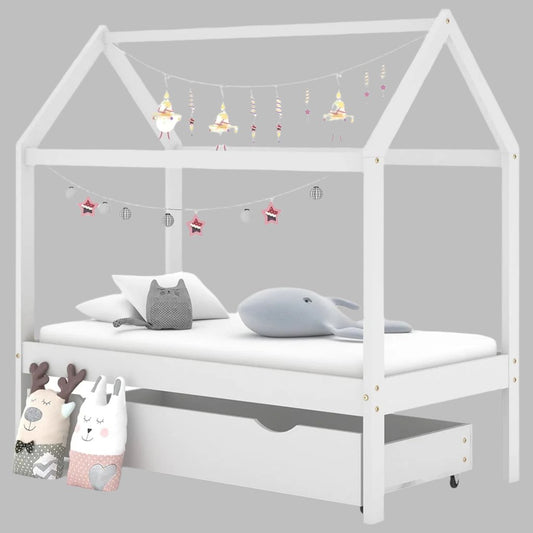 Kinderbedframe Met Lade Massief Grenenhout