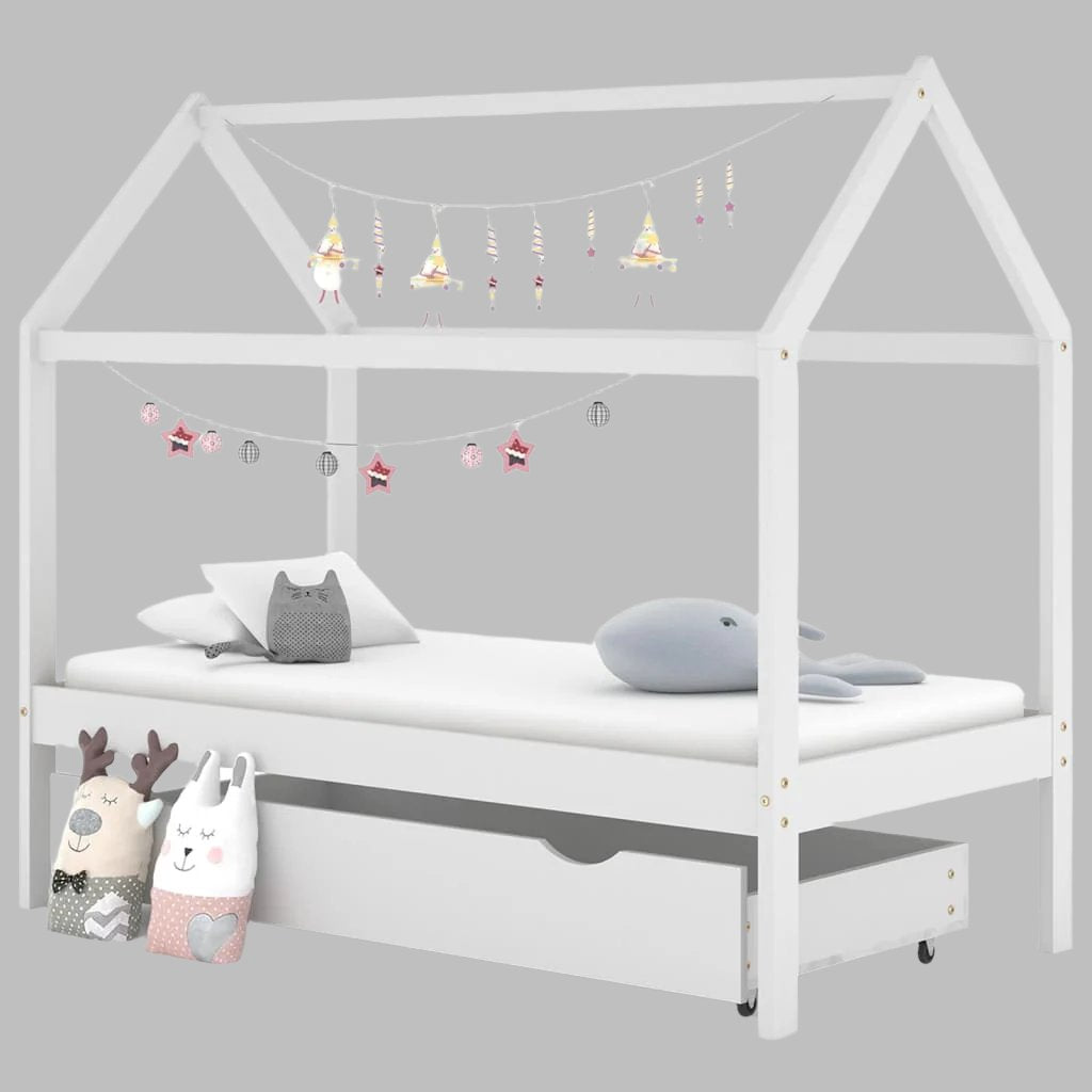 Kinderbedframe Met Lade Grenenhout