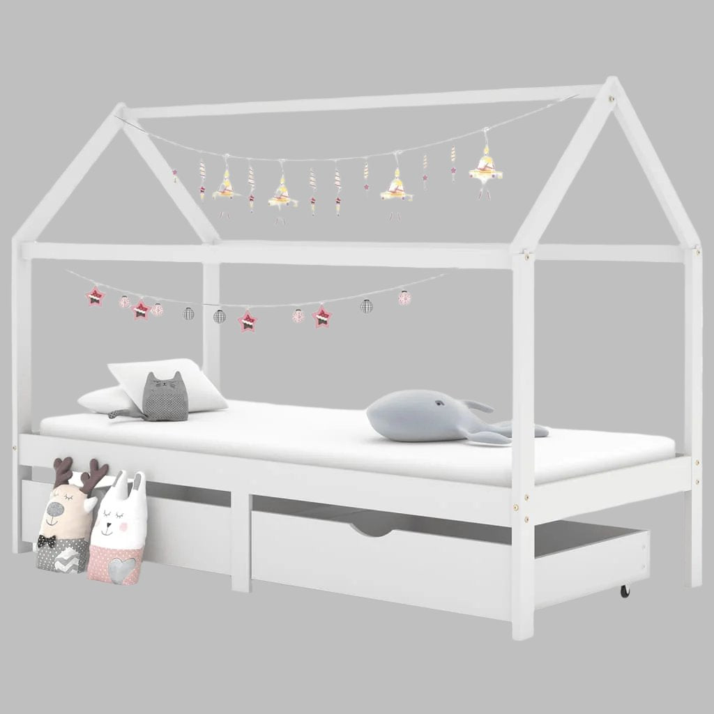 Kinderbedframe Met Lade Grenenhout