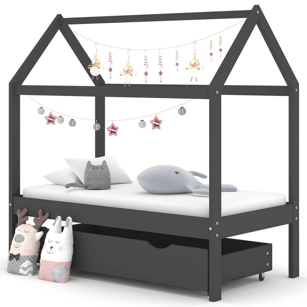 Kinderbedframe Met Lade Grenenhout