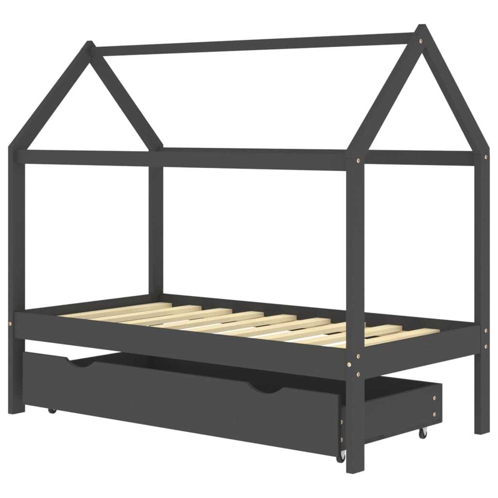 Kinderbedframe Met Lade Grenenhout