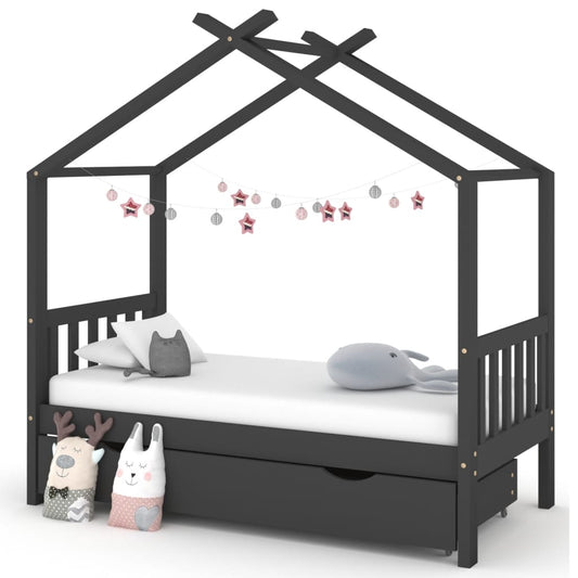 Kinderbedframe Met Lade Grenenhout