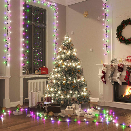 Lichtslinger Compact Met 2000 Led's Pvc Pastel Meerkleurig En Donkergroen