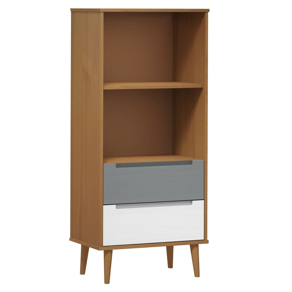 Boekenkast Molde 60X35X33,5 Cm Massief Grenenhout