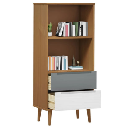 Boekenkast Molde 60X35X33,5 Cm Massief Grenenhout