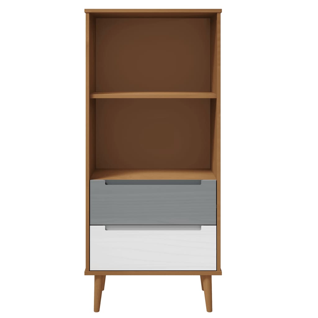 Boekenkast Molde 60X35X33,5 Cm Massief Grenenhout