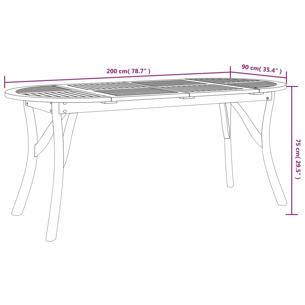 Tuintafel Massief Acaciahout