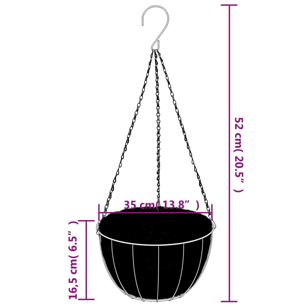 Hangmandbeugels Met Plantenbakken Staal Zwart