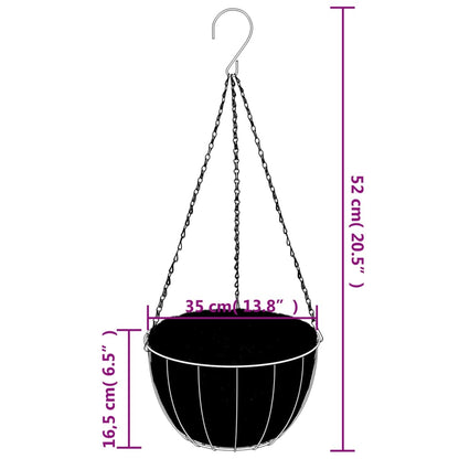 Hangmandbeugels Met Plantenbakken Staal Zwart