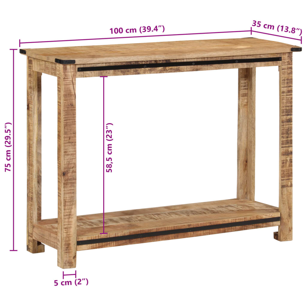 Wandtafel Massief Mangohout