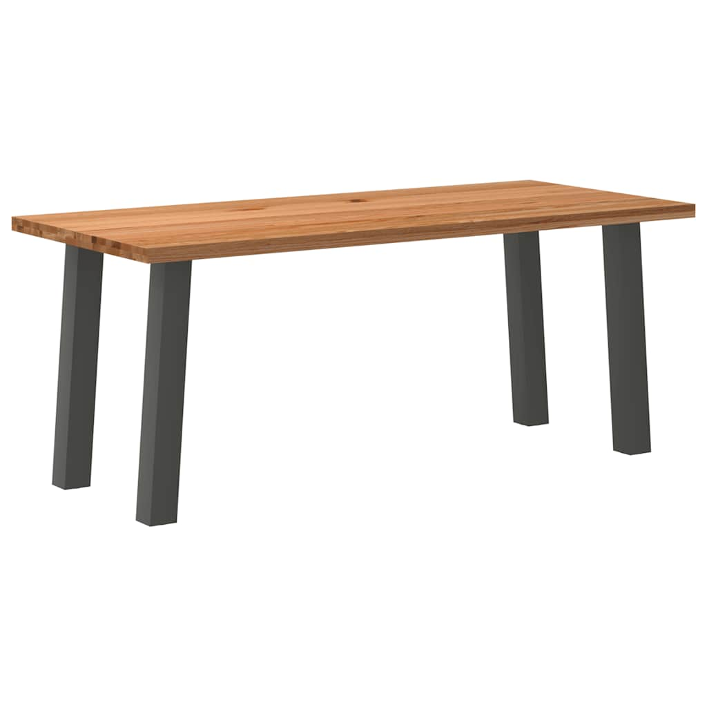 Eettafel Rechthoekig Massief Eikenhout