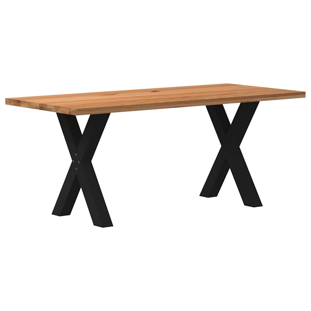 Eettafel Rechthoekig Massief Eikenhout Lichtbruin