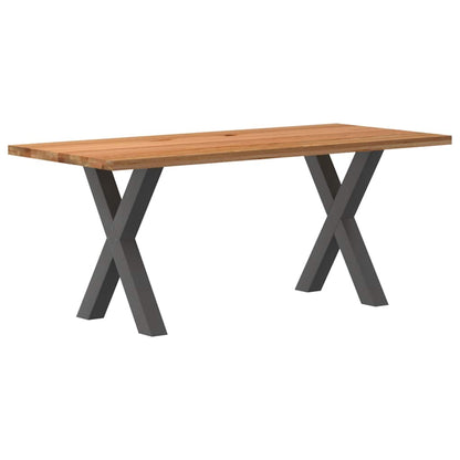 Eettafel Rechthoekig Massief Eikenhout Lichtbruin