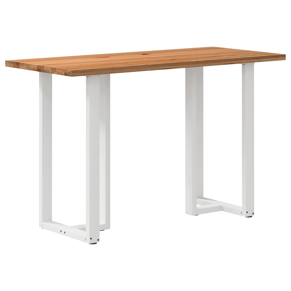 Eettafel Rechthoekig Massief Eikenhout Lichtbruin