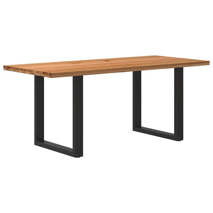 Eettafel Rechthoekig Massief Eikenhout Lichtbruin