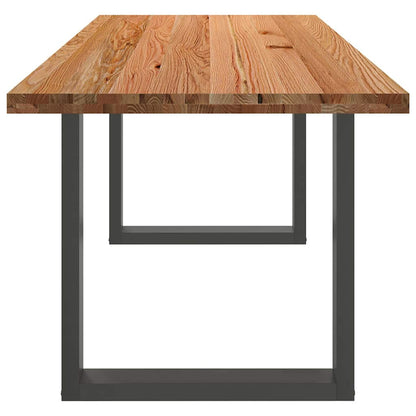 Eettafel Rechthoekig Massief Eikenhout Lichtbruin