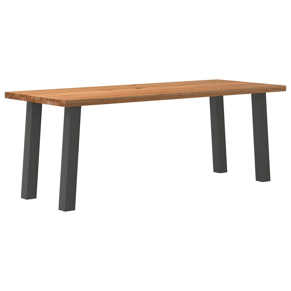 Eettafel Rechthoekig Massief Eikenhout