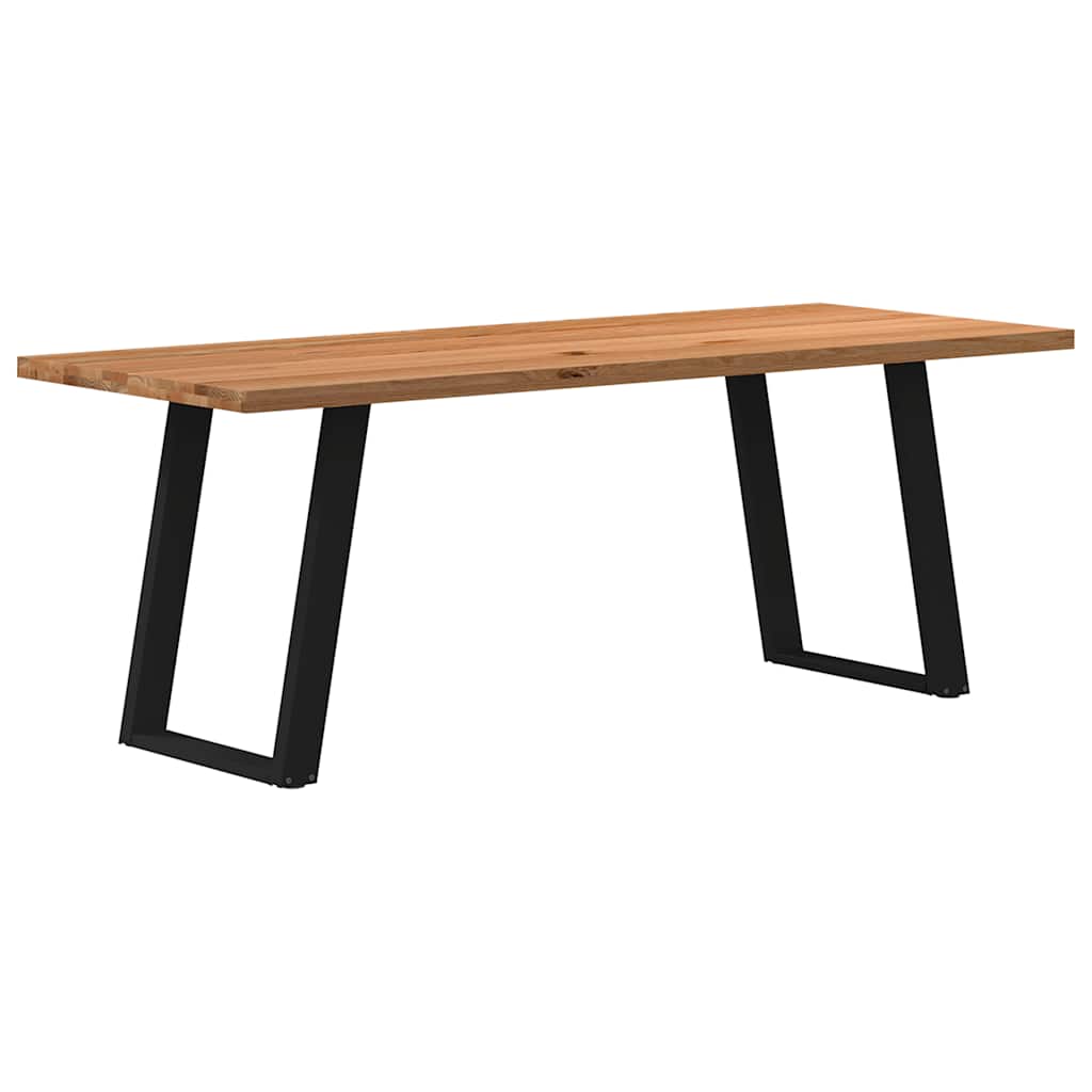 Eettafel Rechthoekig Massief Eikenhout