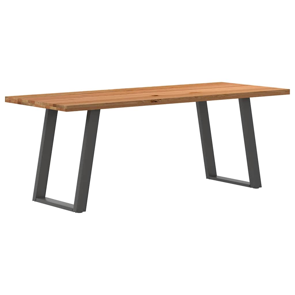Eettafel Rechthoekig Massief Eikenhout