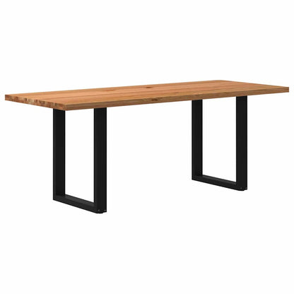 Eettafel Rechthoekig Massief Eikenhout Lichtbruin