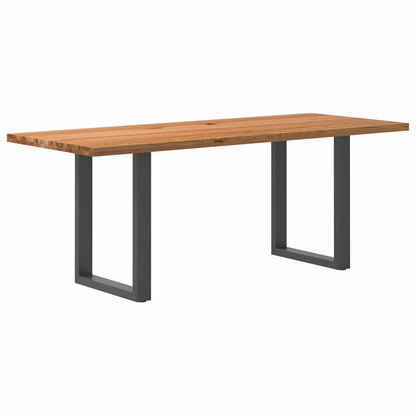 Eettafel Rechthoekig Massief Eikenhout Lichtbruin