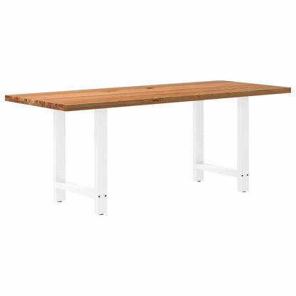 Eettafel Rechthoekig Massief Eikenhout Lichtbruin